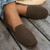 Knitted Soft Bottom Braided Shoes Breathable Low-cut