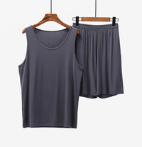 Men's Pajamas Vest Sleeveless Shorts Home Wear