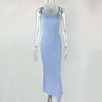 Summer New Slim-fit Draping Ribbed Camisole Dress