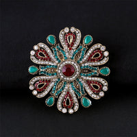 Baroque-style Vintage Crystal Brooch For Men And Women
