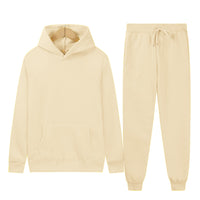 Men's Sport Suit Solid Color Light Board Fleece Warm