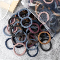 Towel Ring Hair Bands 4cm Solid Color Elastic Hair Rope Female Height Hair Accessory For Ponytail