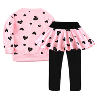 Children's fake two long-sleeved sweater dresses for girls