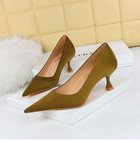 Fashion Simple Stiletto High Heel Shallow Mouth Pointed Toe All-match Women's Shoes
