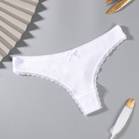 Women's Simple Solid Color Sports Breathable Lace Underwear