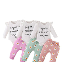 Baby Girl Cotton Romper 4-piece Set