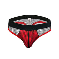 Men's Fishnet T-back Thin Belt