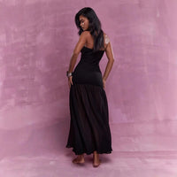 Mesh-Panel Elegant Strapless Waist-Cinching Slimming Sexy Dress