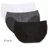 Women's Solid Color Mid Waist Soft Breathable Briefs