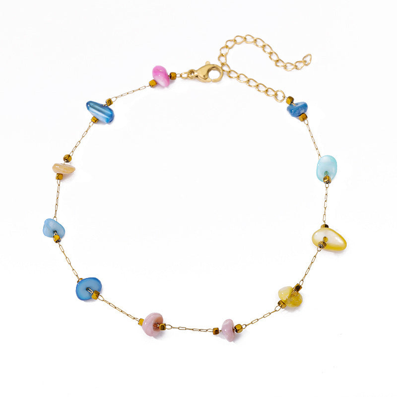 Devil's Eye Anklet Personality Combination Color Eyes Irregular Pearl