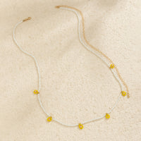 Holiday Style Single Layer Daisy Woven Waist Chain