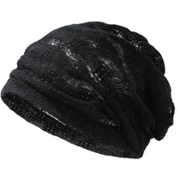 Knitted Hollow Cotton-Linen Face-Slimming Headwrap For Women