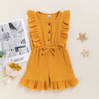 New Style Baby Sleeveless Solid Color Jumpsuit