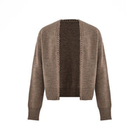 Heavy Handmade Wool Cardigan With Collar Wide Coat