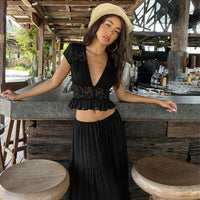 Sexy Lace Chiffon Cardigan T-shirt Loose Sheer Bandage Long Dress