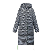 Plaid Down Cotton-padded Coat For Women Houndstooth