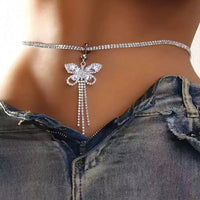 Tassel Love Heart Belly Ring Waist Chain Sexy Cutout