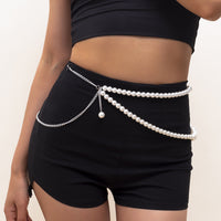 Trendy Bikini Size Beads Chain Multilayer  Pearls