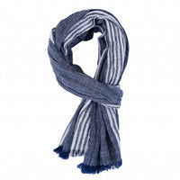Men's Scarf Spring And Summer Pinstripe Color Matching