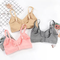 Maternity Non-Steel Ring Front Open Button Large Size Nursing Bra