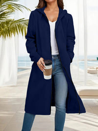 Fashionable Simple Comfortable All-match Slimming Hooded Coat