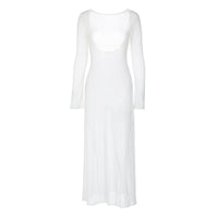 Elegant Floor-length Solid-color Versatile Dress