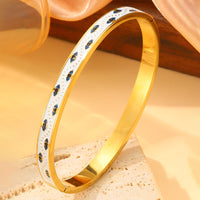 Retro Oil-Drip Titanium Steel Bracelet For Women