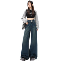 New Simple High Waist Casual Straight-leg Jeans For Women