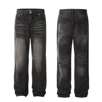 American High Street Washed Distressed Skinny Jeans Retro Straight