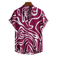 Summer New Plus Size Men's Casual Fashion Short Sleeve Shirt