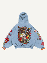 Fashion Casual Printed Polyester Sweater