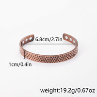 Magnetic Small Wave Pattern Antique Red Copper Brushed