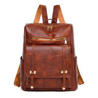 Retro Women's Backpack New High-grade PU Soft Leather Dual-use