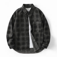 Fashion Personality Autumn Plaid Shirt Men