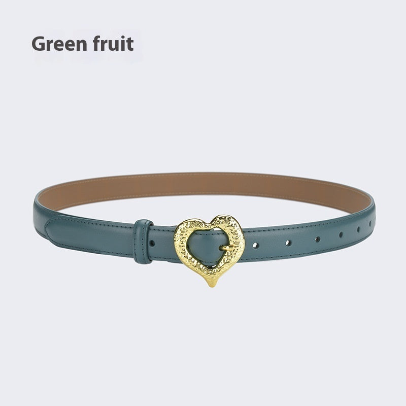 Personalized Love Leather Belt Female Fashion Belt Decoration