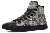 High Top Canvas Shoes For Printing Lovers