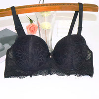 Women's Half Cup Lace Steel Ring Gathering Underwear