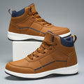 Men's Solid Color High Top Anti Slip Lace Up Boots