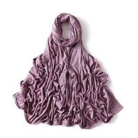 35 Colors Malaysia Pure Color Modal Curling Mercerized Cotton Scarf