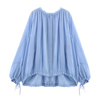 Bowknot Decoration Zhongshan Collar Shirt