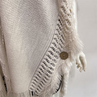 Autumn And Winter European And American Plus Size Hooded Pullover Sweater Tassel Batwing Shirt