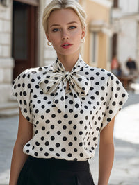 New Style Bow-Knot Collar Elegant Commuter All-Match Shirt For Women
