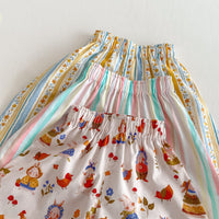 Girls' Anti-mosquito Pants Striped Floral Casual Pants