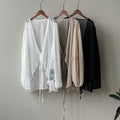 Chiffon Sun Protection Shirt Women's Summer Thin French Top Loose Small Cardigan Drape Inverness Blouse