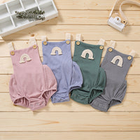 Summer Sleeveless Hidden Hook Universal Men And Women Baby Jumpsuits