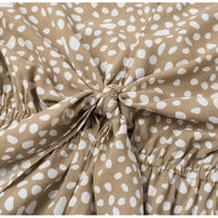 Polka dot knotted fashion short jumpsuit