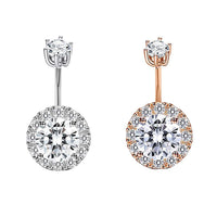 Manufacturer Korean Double-headed Round Zircon Belly Button