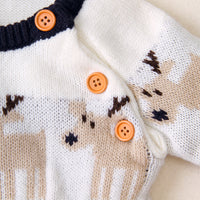 Children's Christmas Elk One-piece