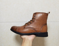 Men's Martin Boots Men's Shoes Pointed Toe Retro Leather Boots