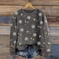 3D Digital-Print Crew-Neck Sweater In A Faux-Sweater Style